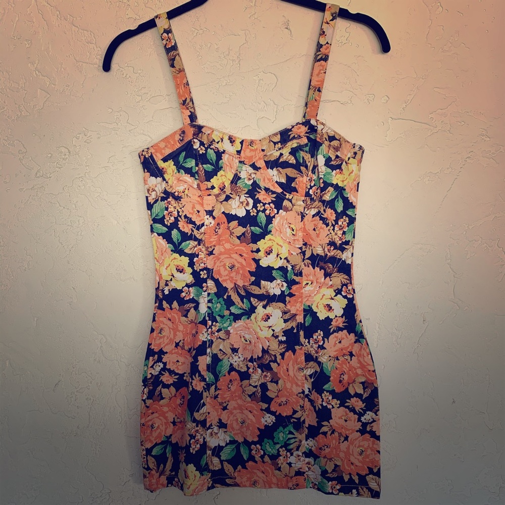 Floral Denim Dress